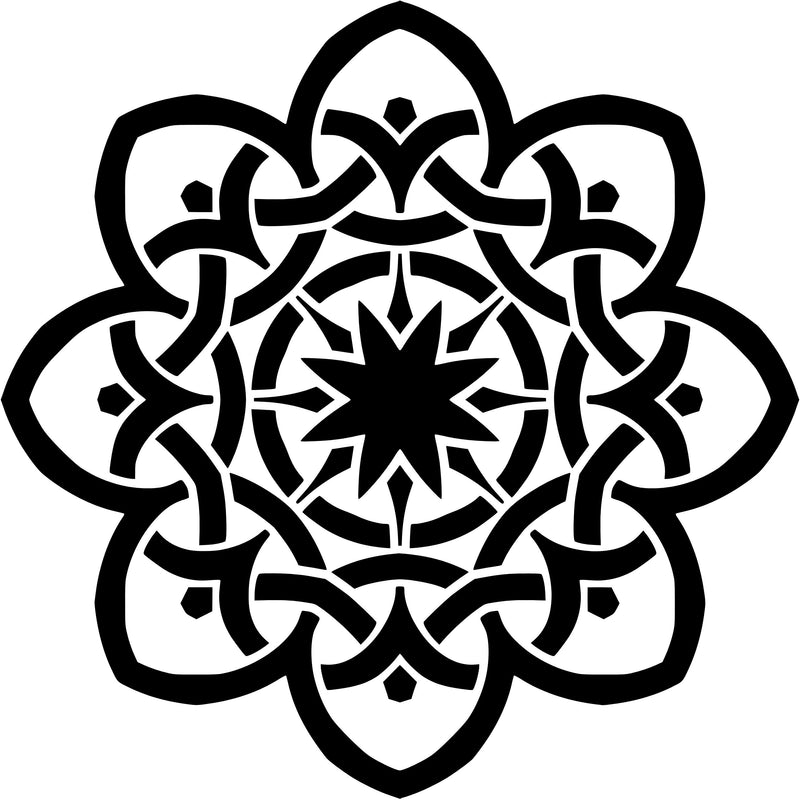 Celtic Geometric Flower Design Hoodie-Hoodie-Mudchutney