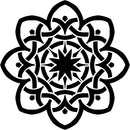 Celtic Geometric Flower Design Hoodie-Hoodie-Mudchutney