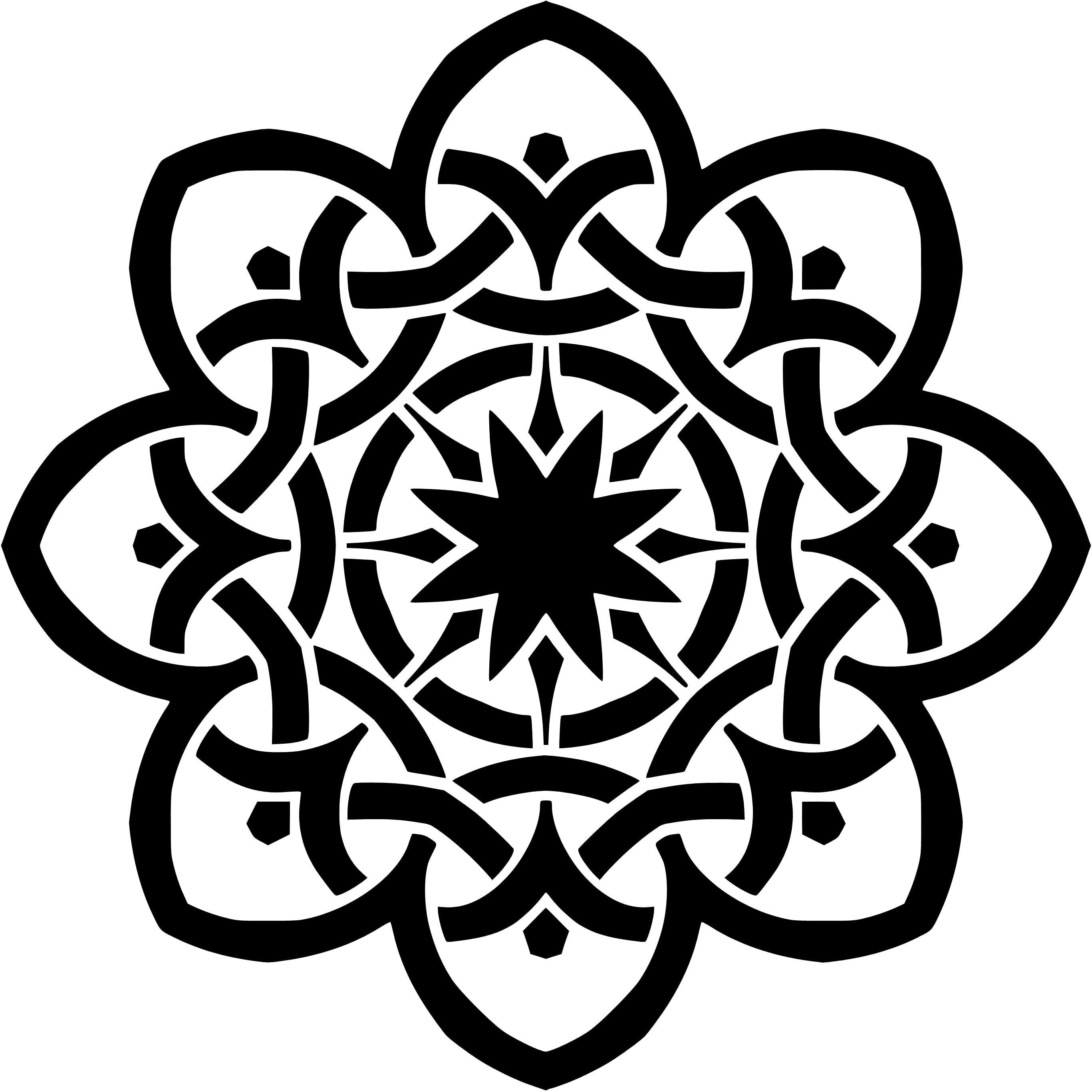 update alt-text with template Celtic Flower Ladies Fitted T-shirt - T-shirt - Black - Mudchutney
