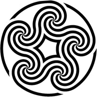 Celtic Five Spiral Pentagon Design Hoodie-Hoodie-Mudchutney