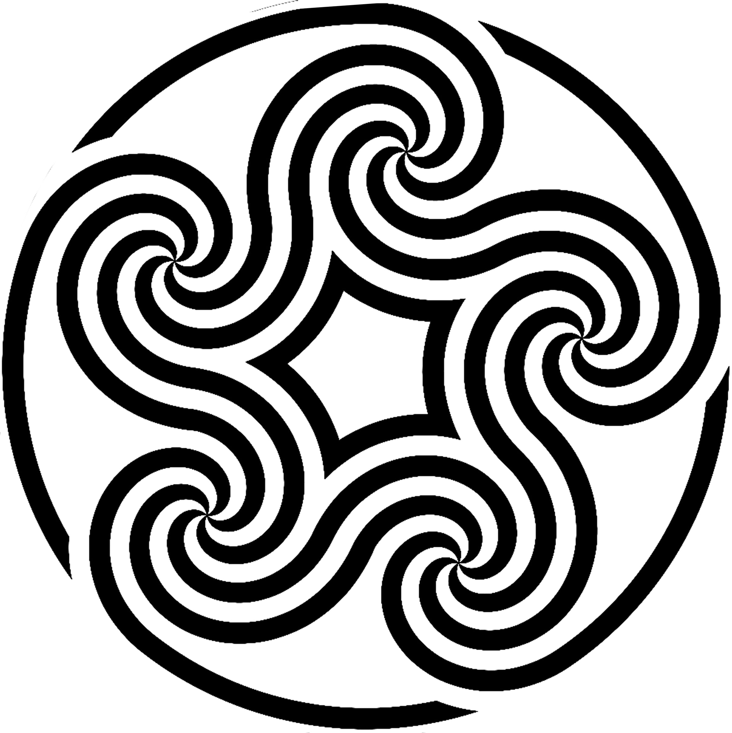 Celtic Five Spiral Pentagon Design Hoodie-Hoodie-Mudchutney