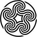 Celtic Five Spiral Pentagon Design Hoodie-Hoodie-Mudchutney