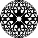 update alt-text with template Celtic Globe Ladies Fitted T-shirt - T-shirt - Black - Mudchutney