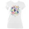 update alt-text with template Cambridge Folk Festival - Design 9 - Women's Fitted T-shirt - T-shirt - White - Mudchutney
