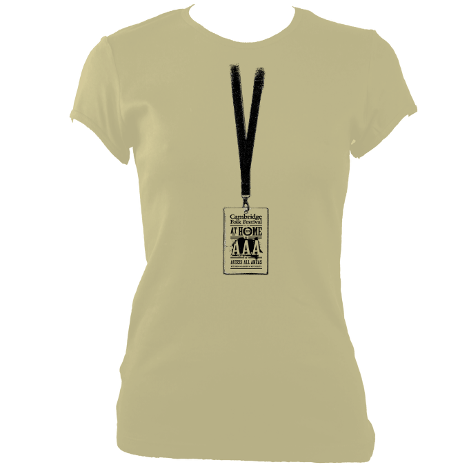 Cambridge Folk Festival "Access All Areas" Ladies Fitted T-Shirt