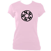 update alt-text with template Celtic Wheel Ladies Fitted T-shirt - T-shirt - Light Pink - Mudchutney