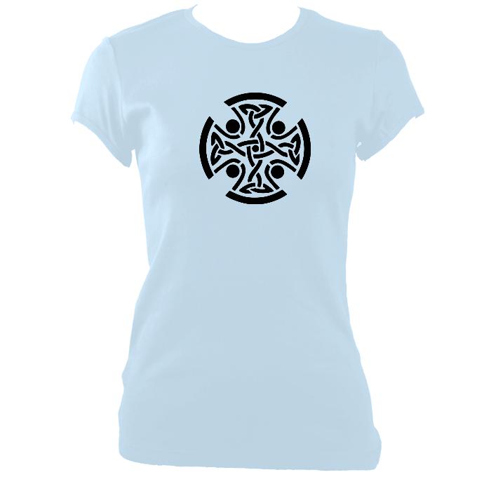 update alt-text with template Celtic Round Ladies Fitted T-shirt - T-shirt - Light Blue - Mudchutney