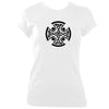 update alt-text with template Celtic Round Ladies Fitted T-shirt - T-shirt - White - Mudchutney