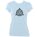 update alt-text with template Celtic Triqueta Ladies Fitted T-shirt - T-shirt - Light Blue - Mudchutney
