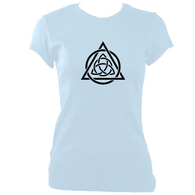 update alt-text with template Celtic Triqueta Ladies Fitted T-shirt - T-shirt - Light Blue - Mudchutney