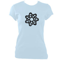 update alt-text with template Celtic Woven Knot Ladies Fitted T-Shirt - T-shirt - Light Blue - Mudchutney