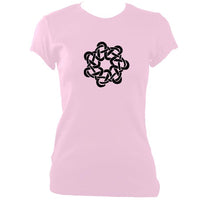 update alt-text with template Celtic Woven Knot Ladies Fitted T-Shirt - T-shirt - Light Pink - Mudchutney
