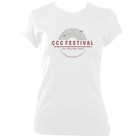 update alt-text with template Ciaran's Corona Collabs Ladies Fitted T-shirt - T-shirt - White - Mudchutney