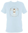 Da Vinci Vitruvian Man Playing Concertina T-Shirt - T-shirt - Light Blue - Mudchutney