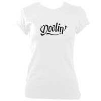 update alt-text with template Doolin Irish Band Ladies Fitted T-shirt - T-shirt - White - Mudchutney