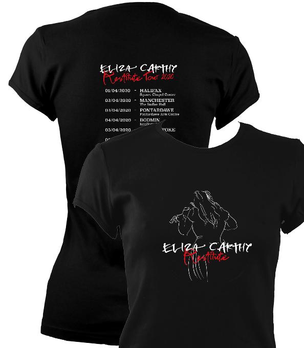 Eliza Carthy Restitute Tour 2020 Ladies Fitted T-shirt - T-shirt - Black - Mudchutney