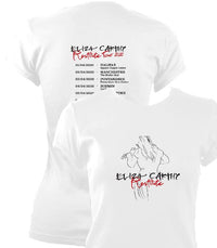 update alt-text with template Eliza Carthy Restitute Tour 2020 Ladies Fitted T-shirt - T-shirt - White - Mudchutney
