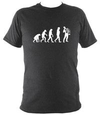 Evolution of Accordion Players T-shirt - T-shirt - Dark Heather - Mudchutney