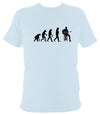 Evolution of Guitar Players T-shirt - T-shirt - Light Blue - Mudchutney