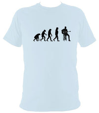 Evolution of Guitar Players T-shirt - T-shirt - Light Blue - Mudchutney