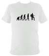 Evolution of Guitar Players T-shirt - T-shirt - White - Mudchutney