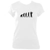 update alt-text with template Evolution of Flute Players Ladies Fitted T-shirt - T-shirt - White - Mudchutney