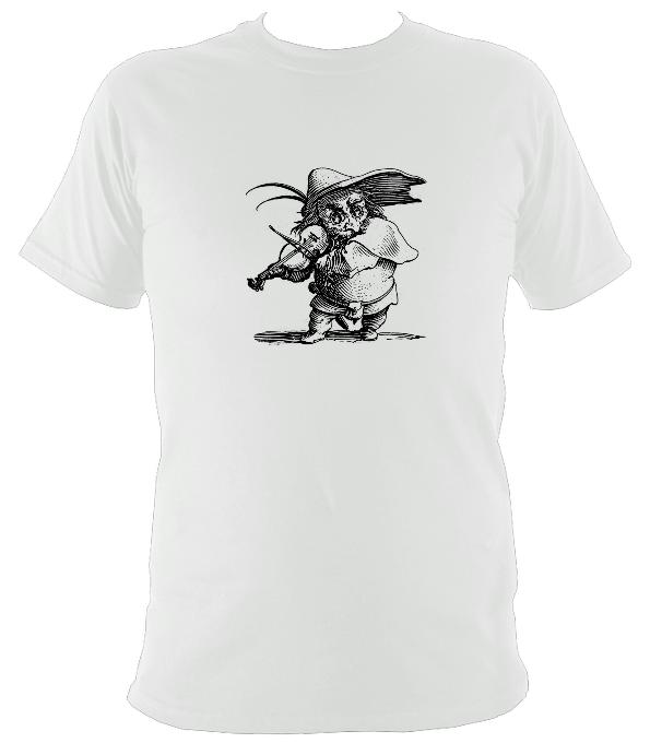 Fiddle Playing Goblin T-shirt - T-shirt - White - Mudchutney