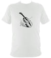 Fiddle / Violin Sketch T-shirt - T-shirt - White - Mudchutney