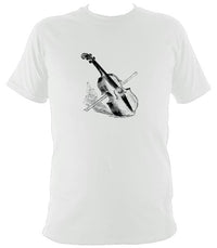 Fiddle / Violin Sketch T-shirt - T-shirt - White - Mudchutney
