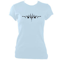 update alt-text with template Gothic Tattoo Ladies Fitted T-shirt - T-shirt - Light Blue - Mudchutney