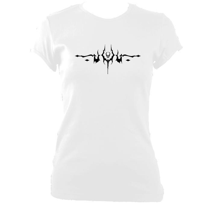 update alt-text with template Gothic Tattoo Ladies Fitted T-shirt - T-shirt - White - Mudchutney