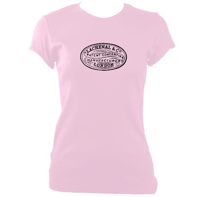 update alt-text with template Lachenal Concertina Logo Ladies Fitted T-shirt - T-shirt - Light Pink - Mudchutney