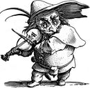 Fiddle Playing Goblin T-shirt - T-shirt - - Mudchutney