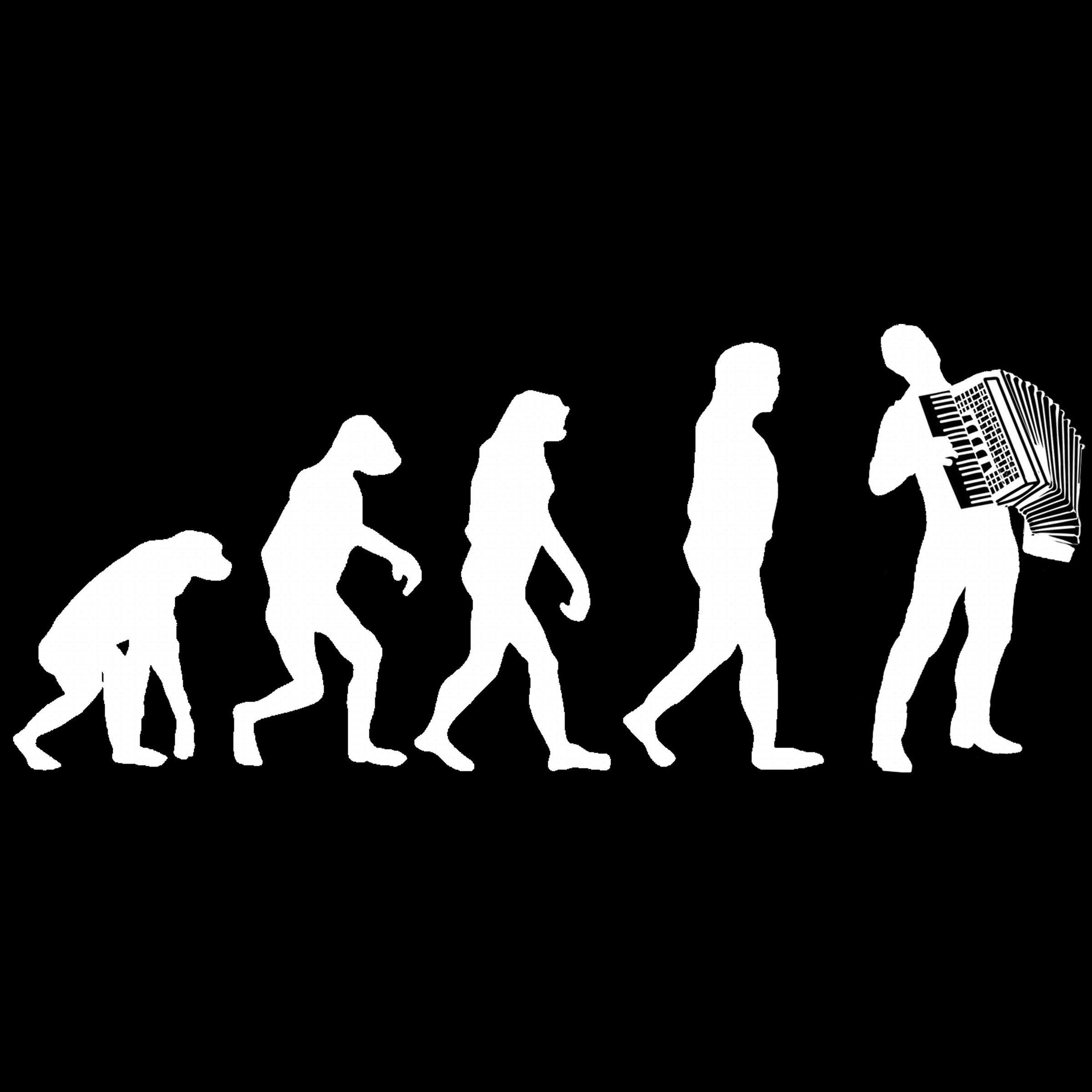 update alt-text with template Evolution of Accordion Players Ladies Fitted T-shirt - T-shirt - Black - Mudchutney