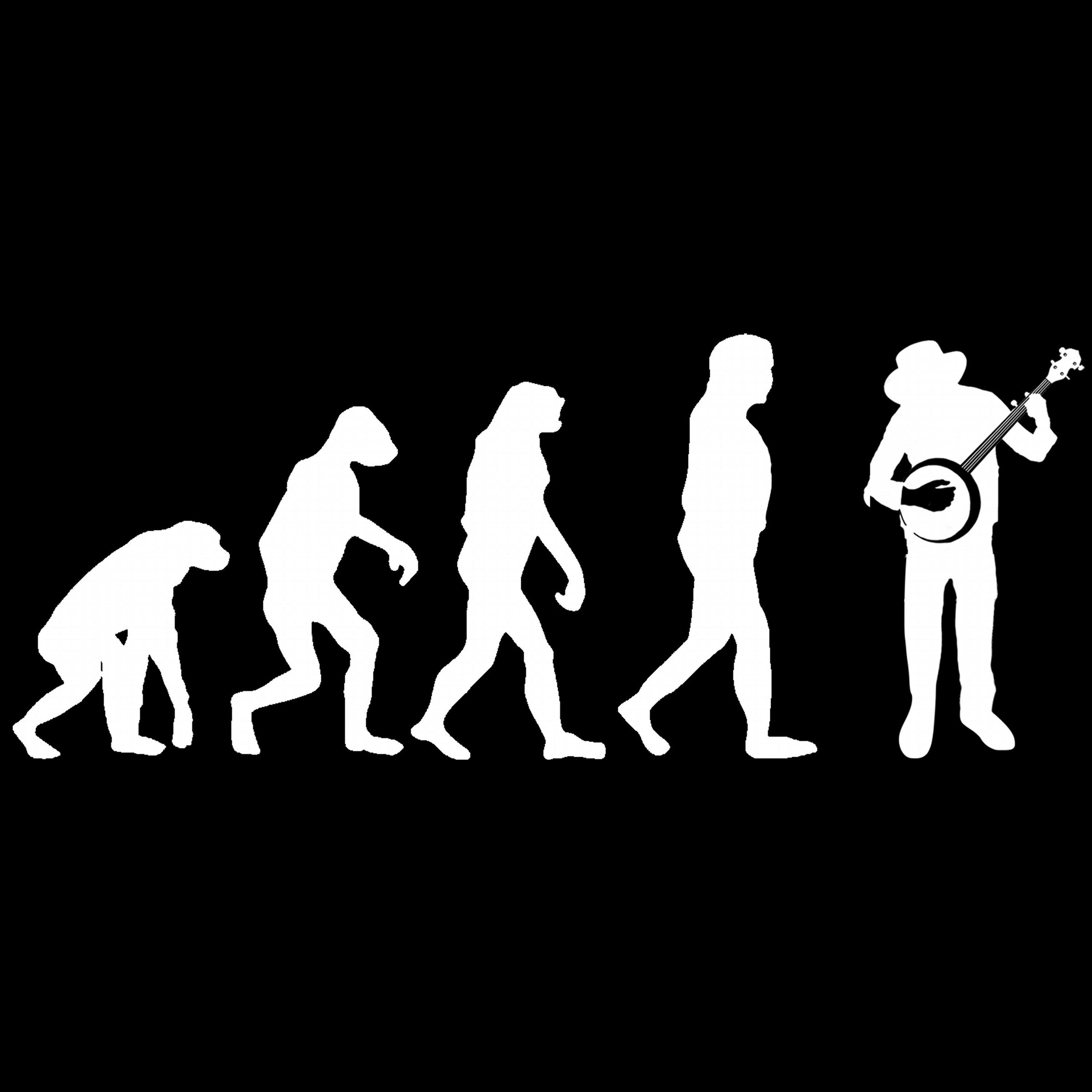 update alt-text with template Evolution of Banjo Players Ladies Fitted T-shirt - T-shirt - Black - Mudchutney