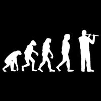 update alt-text with template Evolution of Flute Players Ladies Fitted T-shirt - T-shirt - Black - Mudchutney