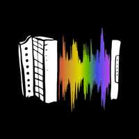 update alt-text with template Rainbow Sound Wave Melodeon Ladies Fitted T-shirt - T-shirt - Black - Mudchutney