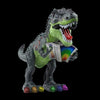 Rainbow Dinosaur Playing Accordion T-shirt - T-shirt - - Mudchutney
