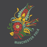 update alt-text with template "Manchester Folk" Ladies Fitted T-shirt - T-shirt - Dark Heather - Mudchutney