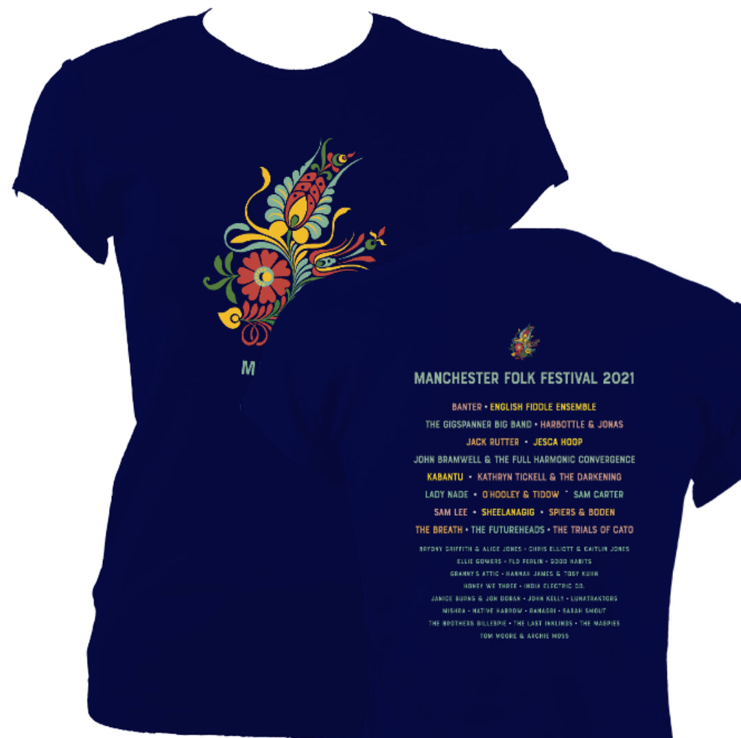 Manchester Folk Festival 2021 Ladies Fitted T-shirt