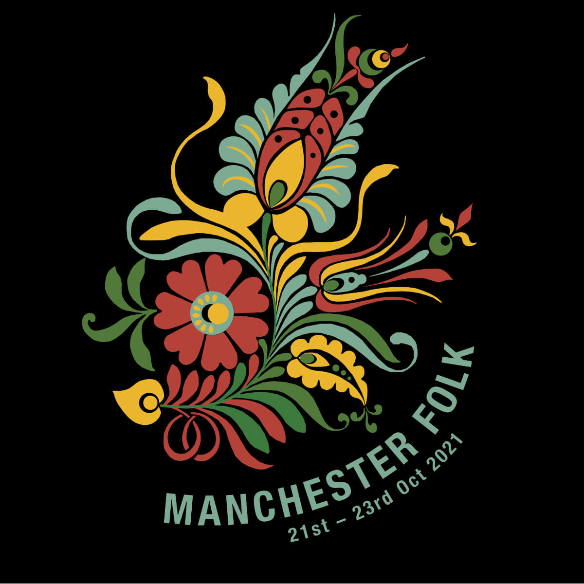 Manchester Folk Festival 2021 Ladies Fitted T-shirt