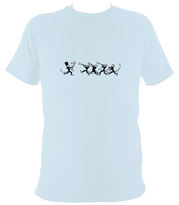 Monkey Band T-Shirt - T-shirt - Light Blue - Mudchutney