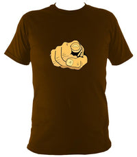 Pointing at YOU T-Shirt - T-shirt - Dark Chocolate - Mudchutney