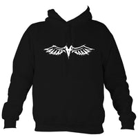 Graffiti Bird Hoodie-Hoodie-Jet black-Mudchutney