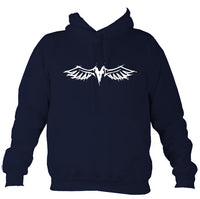 Graffiti Bird Hoodie-Hoodie-Oxford navy-Mudchutney