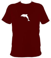 Leaping Dolphin T-Shirt - T-shirt - Maroon - Mudchutney