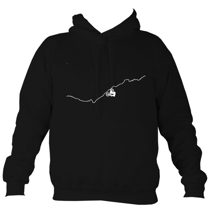 Upside Down Mountain Bike Hoodie-Hoodie-Jet black-Mudchutney