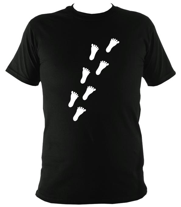 Footprints T-shirt - T-shirt - Black - Mudchutney