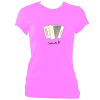 update alt-text with template Ladies Fitted Saltarelle Bouebe T-shirt - T-shirt - Azalea - Mudchutney