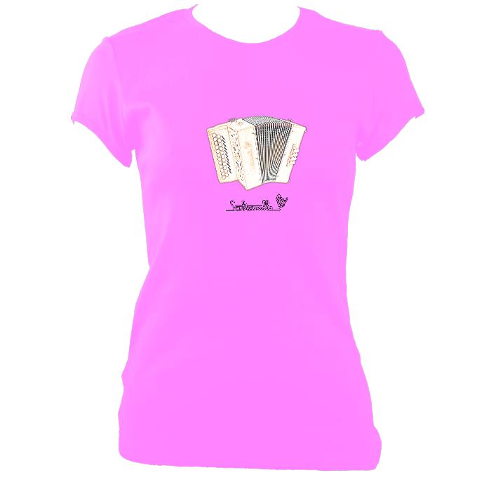 update alt-text with template Ladies Fitted Saltarelle Bouebe T-shirt - T-shirt - Azalea - Mudchutney